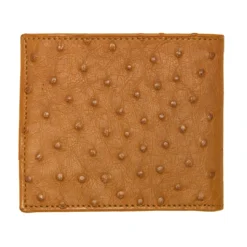 Lucchese-inc Hipster Wallet – Ostrich :: Cognac Wallets