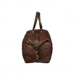 Lucchese-inc Giant Gator Duffel - Small :: Chocolate