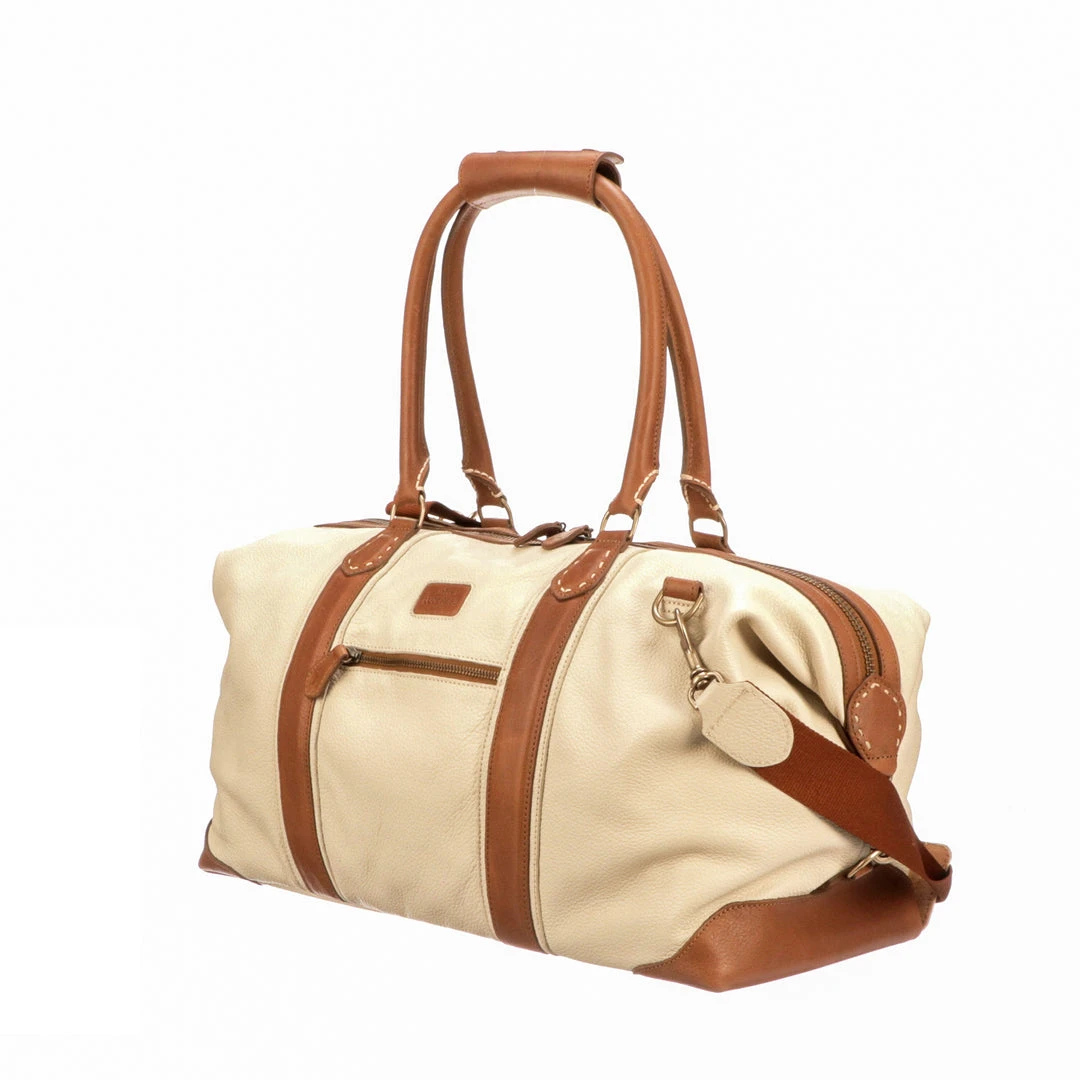 Lucchesse-inc Frances Overnight Duffel :: Bone Duffels Lucchesse-inc Frances Overnight Duffel :: Bone Duffels