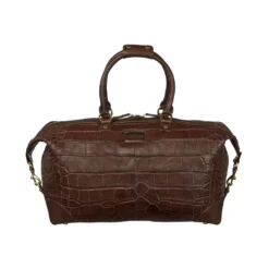 Lucchese-inc Giant Gator Duffel - Small :: Chocolate