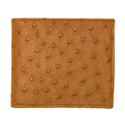 Lucchese-inc Hipster Wallet – Ostrich :: Cognac Wallets