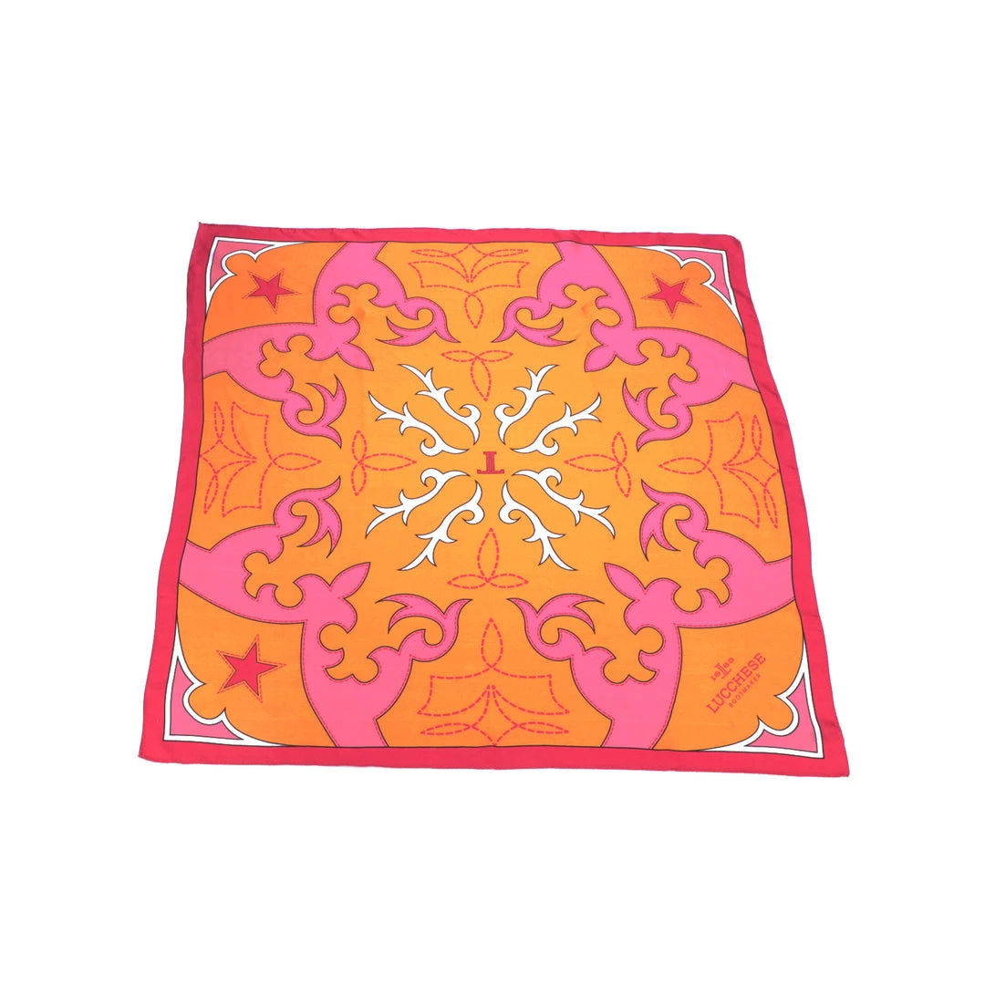 Wholesale 🥰 Lucchese-inc Western Silk Scarf :: Pink ✨ 5 Lucchese-inc Western Silk Scarf :: Pink