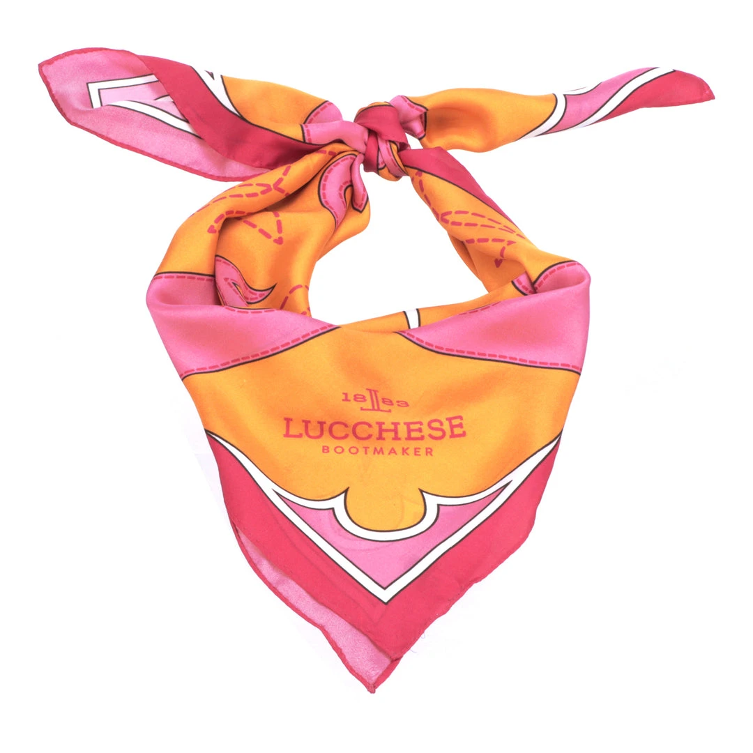 Wholesale 🥰 Lucchese-inc Western Silk Scarf :: Pink ✨ 3 Lucchese-inc Western Silk Scarf :: Pink