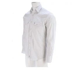 Lucchese-inc APPAREL El Paso :: White/Blue Stripe