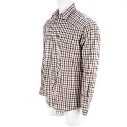 Lucchese-inc APPAREL El Paso :: White/Blue/Brown Large Check