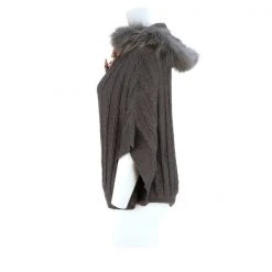 Lucchese-inc Cable Knit Poncho :: Grey APPAREL