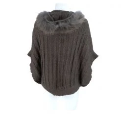 Lucchese-inc Cable Knit Poncho :: Grey APPAREL