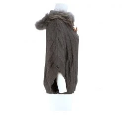 Lucchese-inc Cable Knit Poncho :: Grey APPAREL