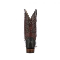 Lucchese-inc Lance :: Black + Black Cherry Boots