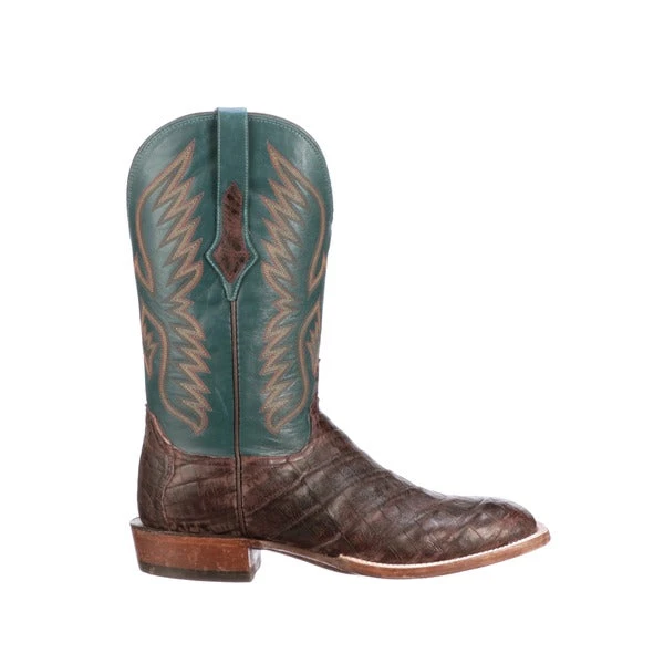 Lucchese-inc Bryan Exotic Distressed :: Barrel Brown + Teal Boots Lucchese-inc Bryan Exotic Distressed :: Barrel Brown + Teal Boots