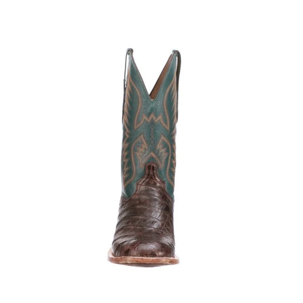 Lucchese-inc Bryan Exotic Distressed :: Barrel Brown + Teal Boots Lucchese-inc Bryan Exotic Distressed :: Barrel Brown + Teal Boots