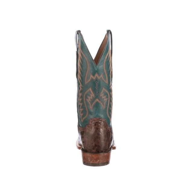 Lucchese-inc Bryan Exotic Distressed :: Barrel Brown + Teal Boots Lucchese-inc Bryan Exotic Distressed :: Barrel Brown + Teal Boots