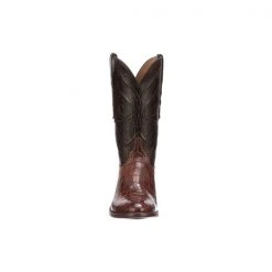 Lucchese-inc Cruz :: Dark Brown + Black Boots