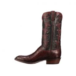 Lucchese-inc Tulip Exotic :: Bordeaux + Navy Boots