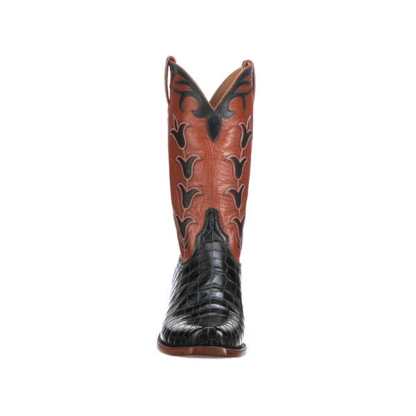 Lucchese-inc Tulip Exotic :: Navy + Pearwood Tan Lucchese-inc Tulip Exotic :: Navy + Pearwood Tan
