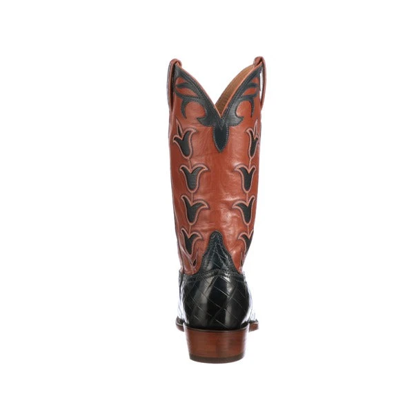 Lucchese-inc Tulip Exotic :: Navy + Pearwood Tan Lucchese-inc Tulip Exotic :: Navy + Pearwood Tan