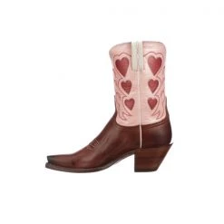 Lucchese-inc Queen Of Hearts :: Rust + Pink BOOTS