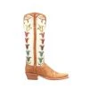 Lucchese-inc BOOTS Ladies Tall Tulip :: Rust + Glitz Cream