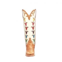 Lucchese-inc BOOTS Ladies Tall Tulip :: Rust + Glitz Cream