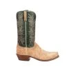 Lucchese-inc Paxson Suede :: Tan + Green Boots