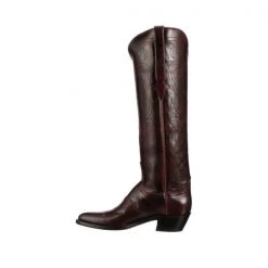 Lucchese-inc Saltillo Tall :: Black Cherry + Cognac BOOTS