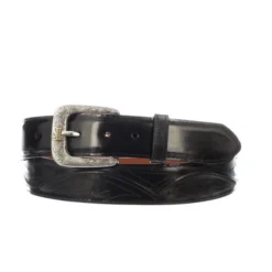 Lucchese-inc Belts Seville Stitch Goat :: Black