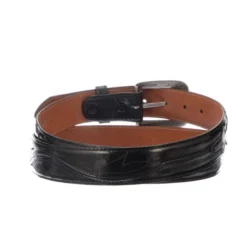 Lucchese-inc Belts Seville Stitch Goat :: Black