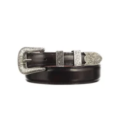 Lucchese-inc Belts Smooth Goat Tapered :: Black Cherry
