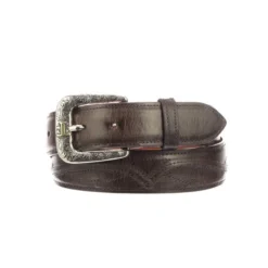 Lucchese-inc Belts Seville Stitch Goat :: Chocolate
