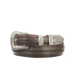 Lucchese-inc Belts Hobby Stitch Goat Tapered :: Chocolate