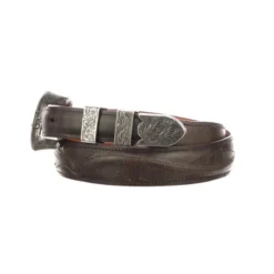 Lucchese-inc Belts Seville Stitch Goat Tapered :: Chocolate