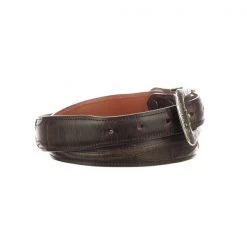Lucchese-inc Belts Seville Stitch Goat Tapered :: Chocolate