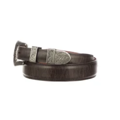 Lucchese-inc Smooth Goat Tapered :: Chocolate Belts