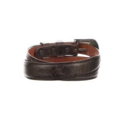 Lucchese-inc Smooth Goat Tapered :: Chocolate Belts