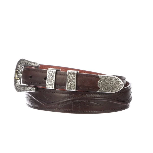 Lucchese-inc Seville Stitch Ranch Hand Tapered :: Tan Belts Lucchese-inc Seville Stitch Ranch Hand Tapered :: Tan Belts