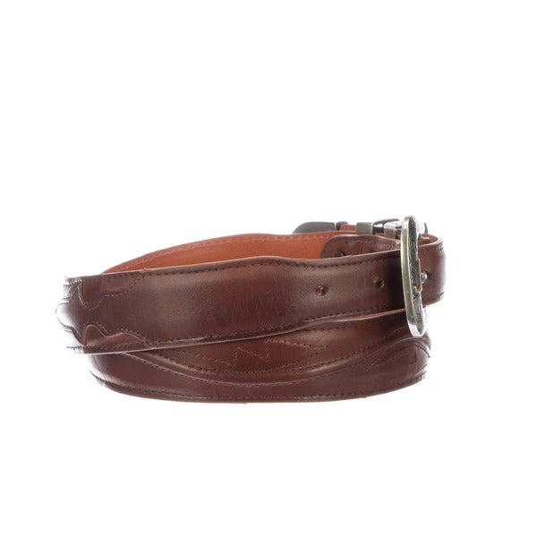 Lucchese-inc Seville Stitch Ranch Hand Tapered :: Cognac Belts Lucchese-inc Seville Stitch Ranch Hand Tapered :: Cognac Belts