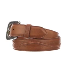 Lucchese-inc Belts Seville Stitch Baby Buffalo :: Cognac
