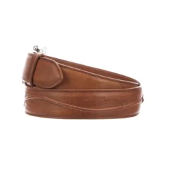 Lucchese-inc Belts Seville Stitch Baby Buffalo :: Cognac