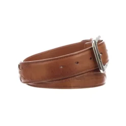 Lucchese-inc Belts Seville Stitch Baby Buffalo :: Cognac