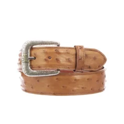 Lucchese-inc Full Quill Ostrich :: Cognac Belts