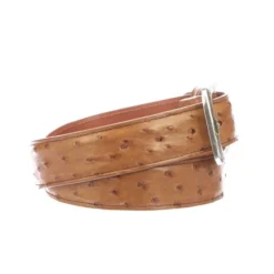 Lucchese-inc Full Quill Ostrich :: Cognac Belts