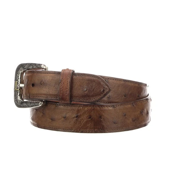 Lucchese-inc Belts Full Quill Ostrich :: Barnwood Lucchese-inc Belts Full Quill Ostrich :: Barnwood