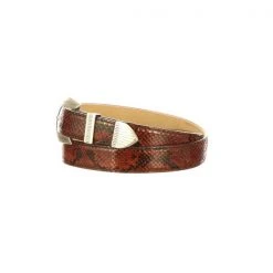 Lucchese-inc Python Belt :: Cognac